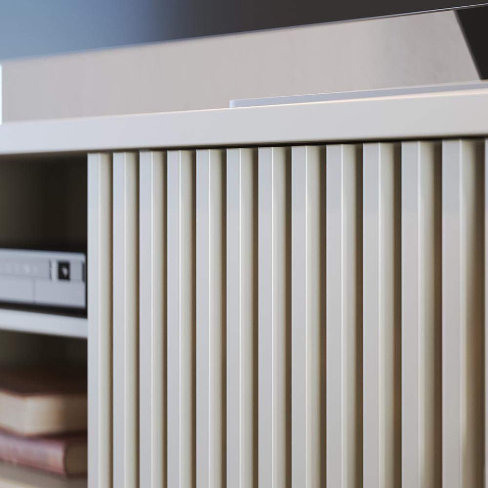 Rack Para Tv Até 75 Polegadas 1 Porta 2 Gavetas Veneza Off White 200cm - 5