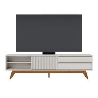 Rack Para Tv Até 75 Polegadas 1 Porta 2 Gavetas Veneza Off White 200cm - 3