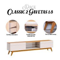 Rack Bancada Classic 2 Gavetas 1.8 Off White Nature - Imcal - 5