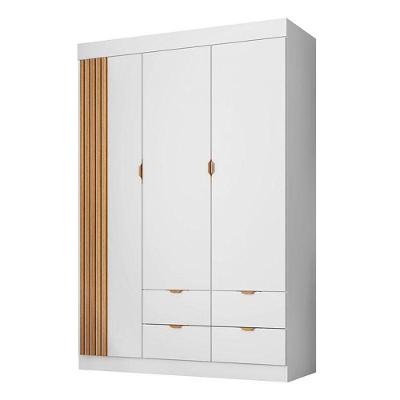 Guarda Roupa Infantil Ayla 3 Portas Branco Acetinado - Phoenix