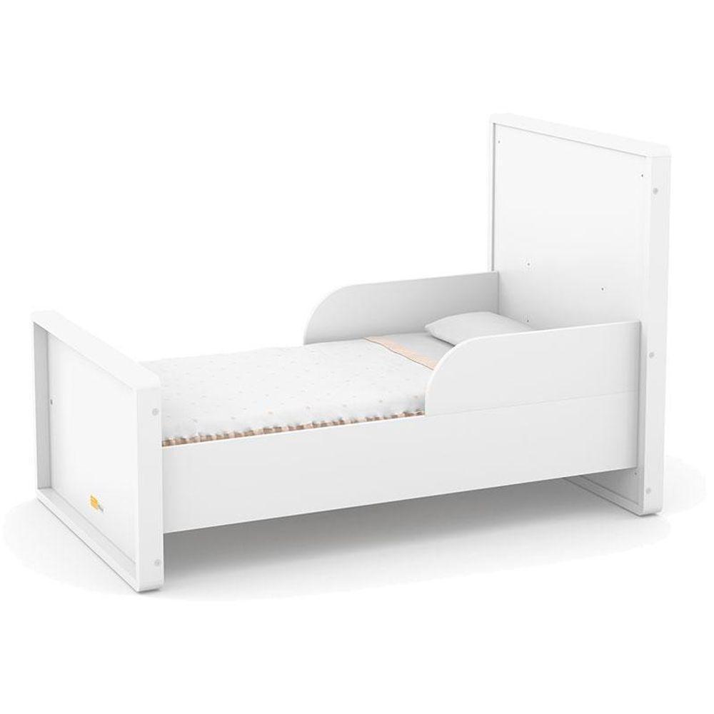Berço Americano Com Capitonê New Boucle E Cômoda Infantil Tutto New Branco Acetinado E Colchão Gazin - Matic - 3