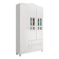 Cômoda Gaveteiro E Guarda Roupa Ariel Branco Brilho - Carolina - 2