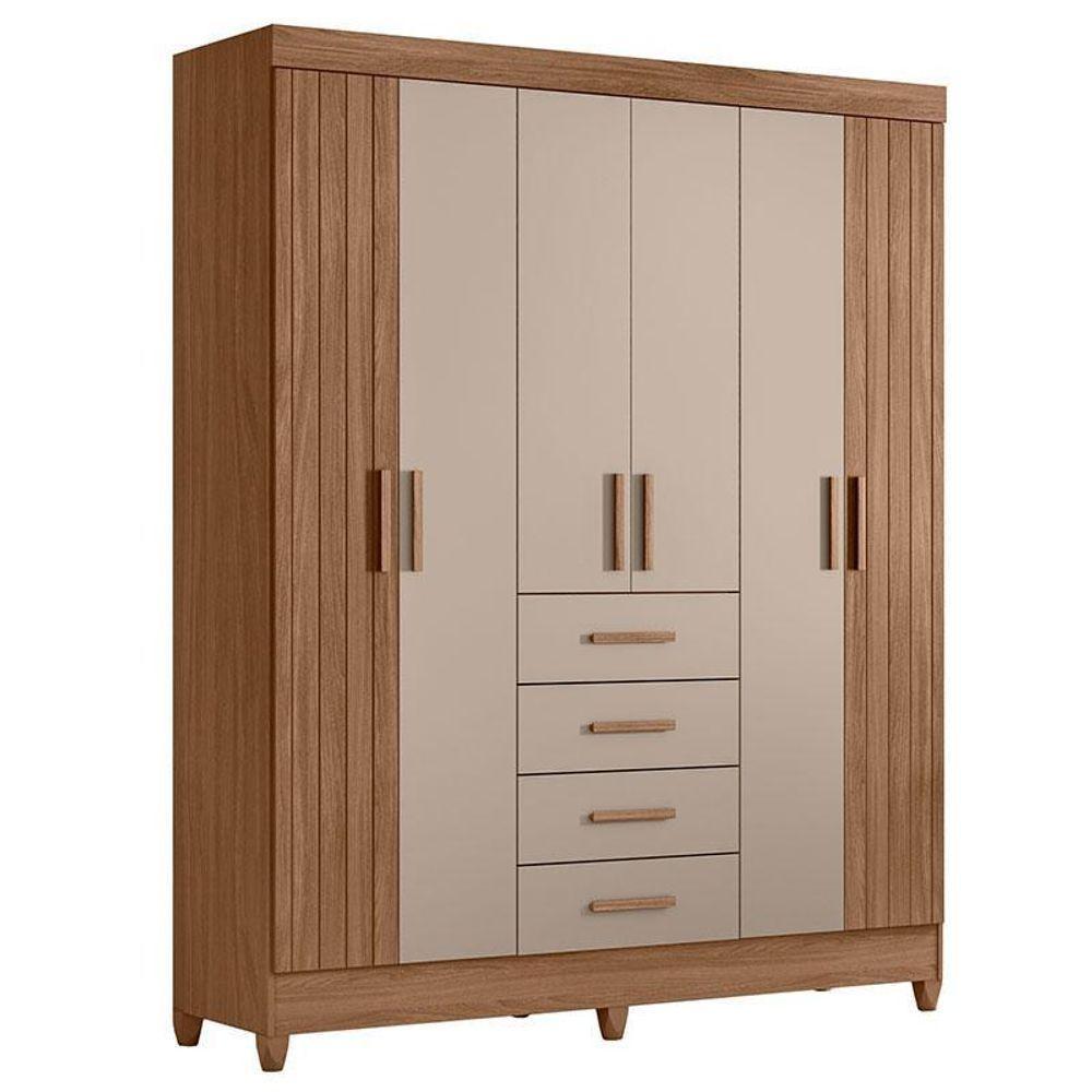 Guarda Roupa Solteiro Aruba E Cômoda Dhara Carvalho Fendi – Moval - 2