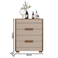 Guarda Roupa Solteiro Aruba E Cômoda Dhara Carvalho Fendi – Moval - 7