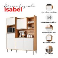 Armário Para Cozinha Kit Ambiente Isabel Amêndoa Branco - Ajl