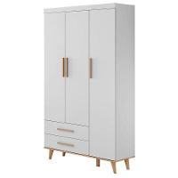 Quarto De Bebê Ludmila Com Berço Ligia Branco Acetinado Bétula Com Colchão Gazin - Carolina Móveis - 7