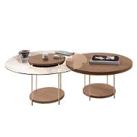 Estante Home Theater Nobre Off White Castanho E Aparador Infinity E Kit Mesa De Centro Sky Castanho – Hb Móveis - 6