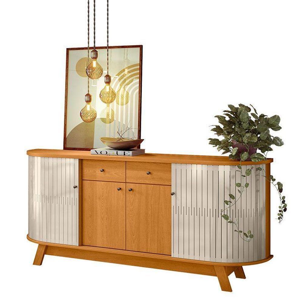 Aparador Para Sala Buffet Mônaco Cinamomo Off White – Madetec - 1