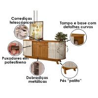 Aparador Para Sala Buffet Mônaco Cinamomo Off White – Madetec - 3