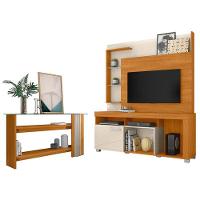 Estante Home Theater ícaro Com Aparador Frizz Cinamomo Off White - Madetec - 1