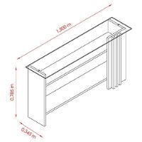 Estante Home Theater ícaro Com Aparador Frizz Cinamomo Off White - Madetec - 3