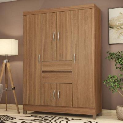 Guarda Roupa Solteiro Ecom 2 Amêndola Touch 6 Portas 2 Gavetas MDP Demóbile