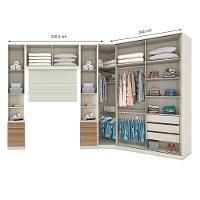 Quarto Modulado Casal Ambiente 1 New Predileto 5 Peças Areia Jequitibá - Henn - 2