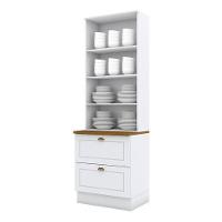 Cristaleira Nova York Branco Hp Com Tampo Naturale – Henn - 2