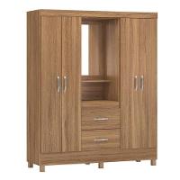 Cômoda London E Guarda Roupa Casal Lord Amêndola Touch - Demóbile