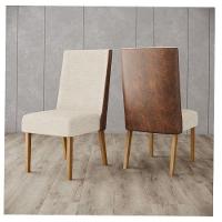 Cadeira Para Mesa De Jantar Ambiente Anne Kit 2 Peças Nature Courano Linho - Henn - 1