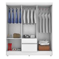 Cômoda Astral E Guarda Roupa Casal Flash 2 Branco Flex - Demóbile - 5