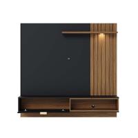 Painel Para Tv Suspenso Tocantins 1.6 Preto Acetinado Noce Milano Com Aparador Para Sala Riviera Noce Milano – Colibri - 2