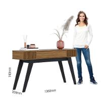 Painel Para Tv Suspenso Tocantins 1.6 Preto Acetinado Noce Milano Com Aparador Para Sala Riviera Noce Milano – Colibri - 6