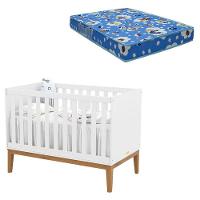 Berço Americano Unique Branco Soft Eco Wood Com Colchão Ortobom - Matic - 1