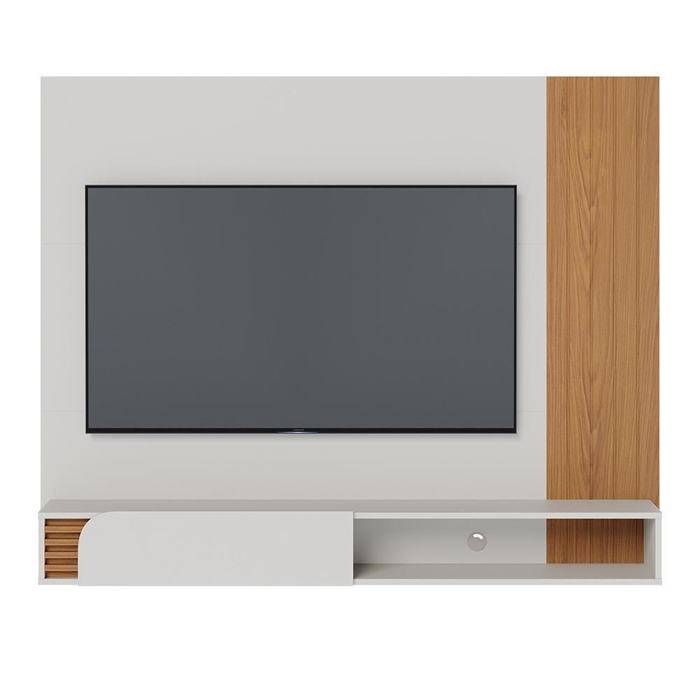 Painel Home Suspenso Para Tv Até 60 Polegadas 1 Porta Jurerê Freijó E Off White - 5