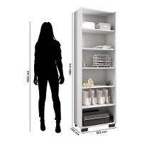 Kit 4 Gaveteiros Para Escritório Gávea Com Chave E 4 Livreiros Office Branco Fosco – Móveis Leão - 3