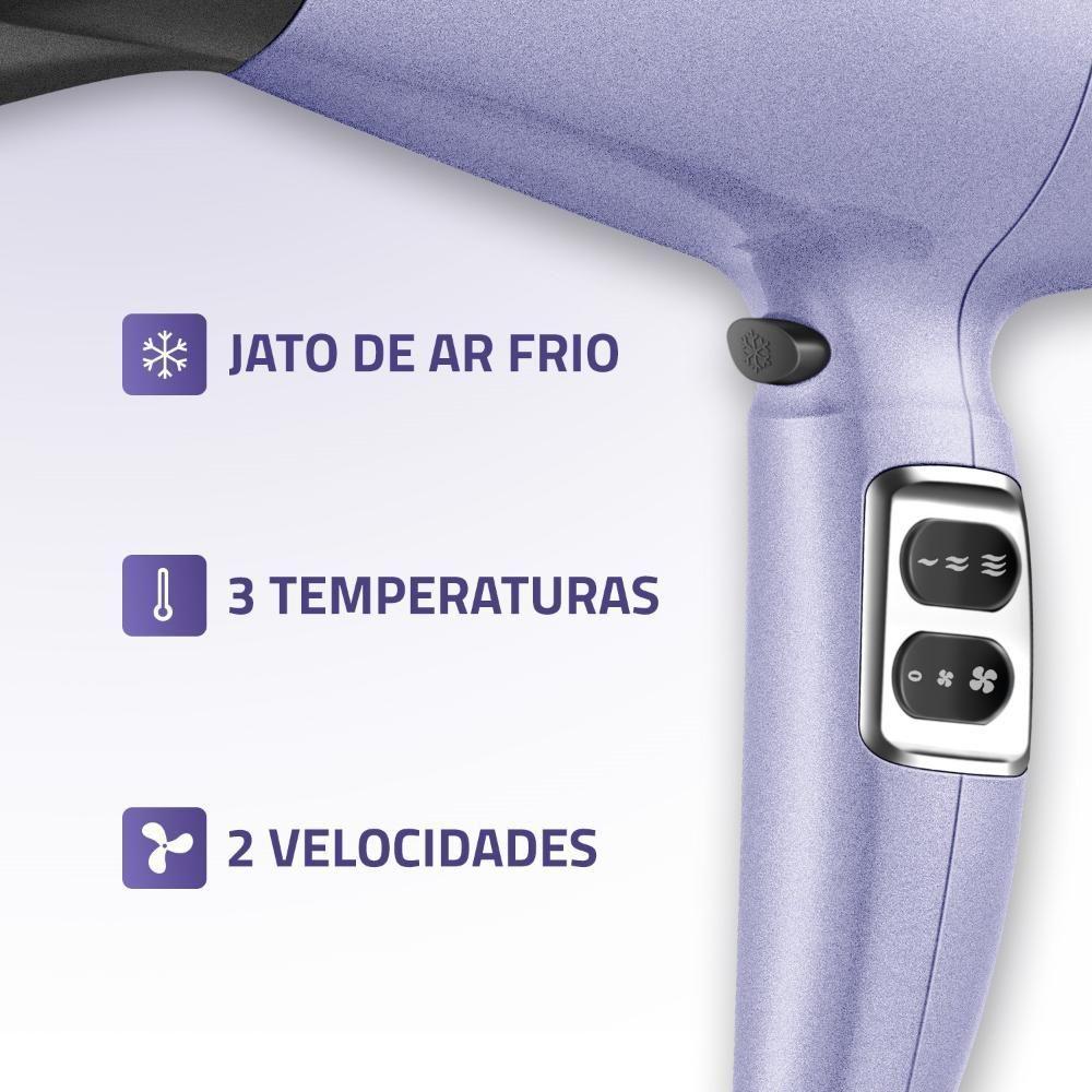 Secador De Cabelos Mondial SC-21 Lilás 110V - 4