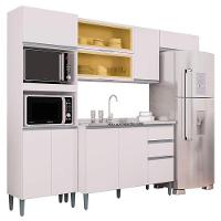 Cozinha Com Balcão De Pia Aline Branco - Poquema - 1