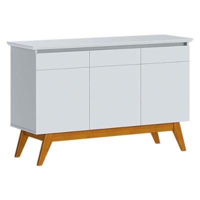 Aparador Para Sala Buffet Classic 3 Portas Branco Acetinado - Imcal