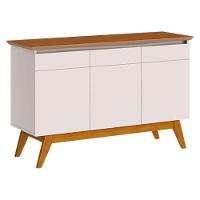 Aparador Para Sala Buffet Classic 3 Portas Off White Freijó - Imcal - 1
