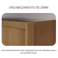 Guarda Roupa Casal Ambiente Palazzo 3 Portas 6 Gavetas Cumaru 25 Fendi Com Espelho – Novo Horizonte - 8