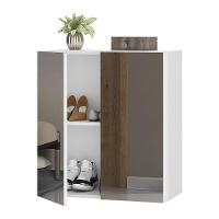 Sapateira 2 Portas Suspensa Com Espelho Nina Multimóveis V6011 Branca Branco - 1