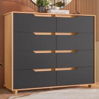 Cômoda Doble 8 Gavetas Freijó/titanium - Móveis Albatroz Freijó/titanium - 2