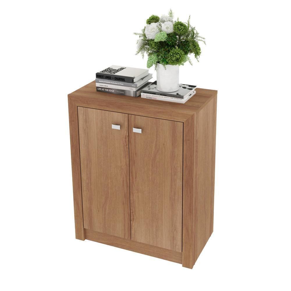 Balcão Escritório Com 2 Portas Multimóveis Vcr25013 Amendoa Amêndoa - 1