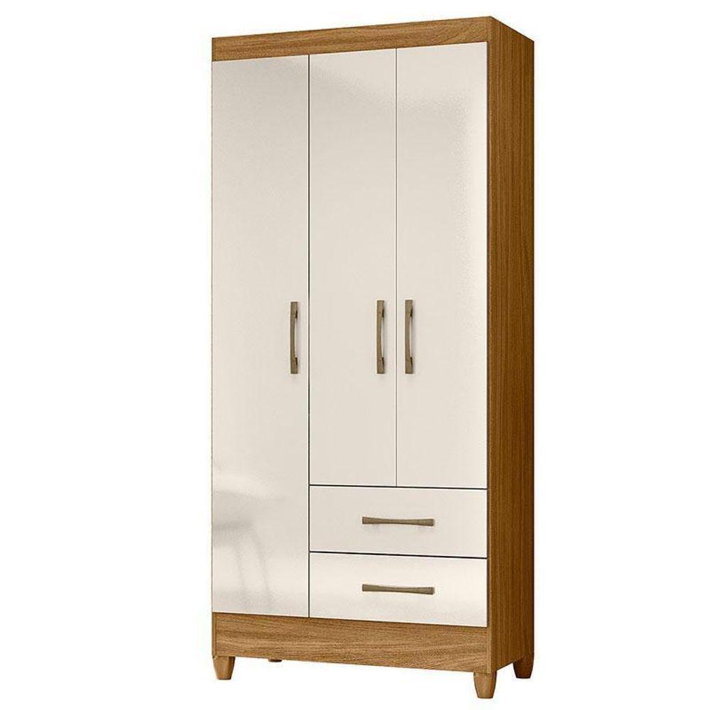 Guarda Roupa Solteiro Lima E Cômoda Ms913 Freijó Off White – Moval - 2