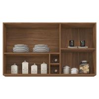 Armário Aéreo Para Cozinha Firenze Nicho 2 Portas Amêndola Touch Nude Prime Tx - Demóbile - 2