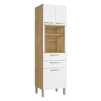 Armário Paneleiro Ametista Micro-ondas 2 Gavetas Freijó Supremo - Kits Paraná - 1