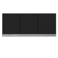 Armário Aéreo Para Cozinha Andréia 3 Portas Preto - Ajl - 1