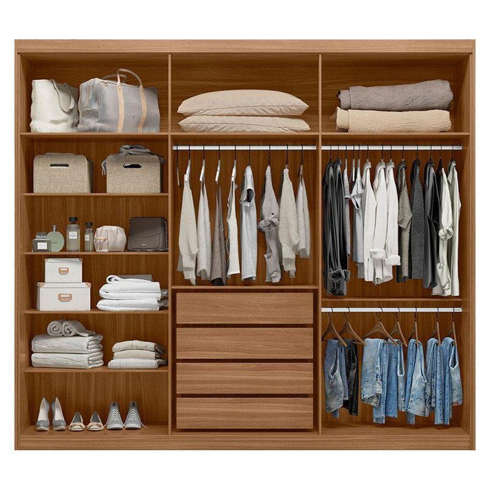 Cômoda Montevideu E Guarda Roupa Casal Venice 62780 Amendola Touch Off White - Demóbile - 5