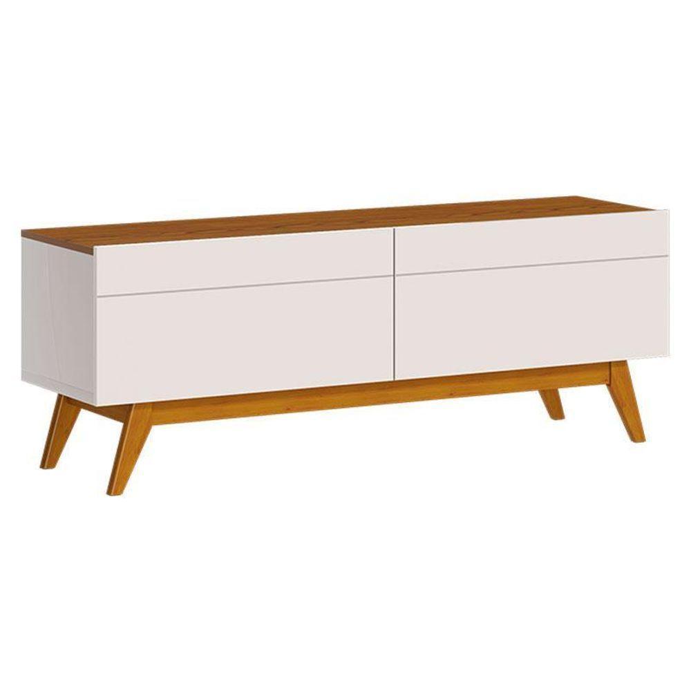 Rack Bancada Classic 2 Gavetas 1.4 Off White Freijó Touch - Imcal - 1