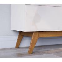 Rack Bancada Classic 2 Gavetas 1.4 Off White Freijó Touch - Imcal - 3