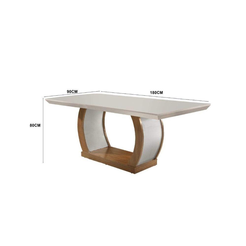 Conjunto Sala De Jantar Mesa Milena 180 6 Cadeiras Milena - 4