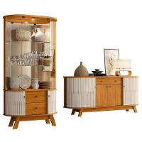 Aparador Para Sala Buffet Ambiente Mônaco E Cristaleira Moss Cinamomo Off White – Madetec - 5