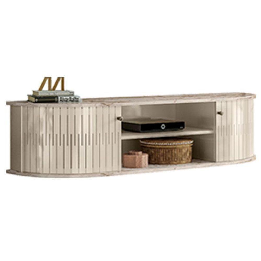 Rack Bancada Suspensa Modena Com Mesa De Centro Indianápolis Calacata Off White – Madetec - 2