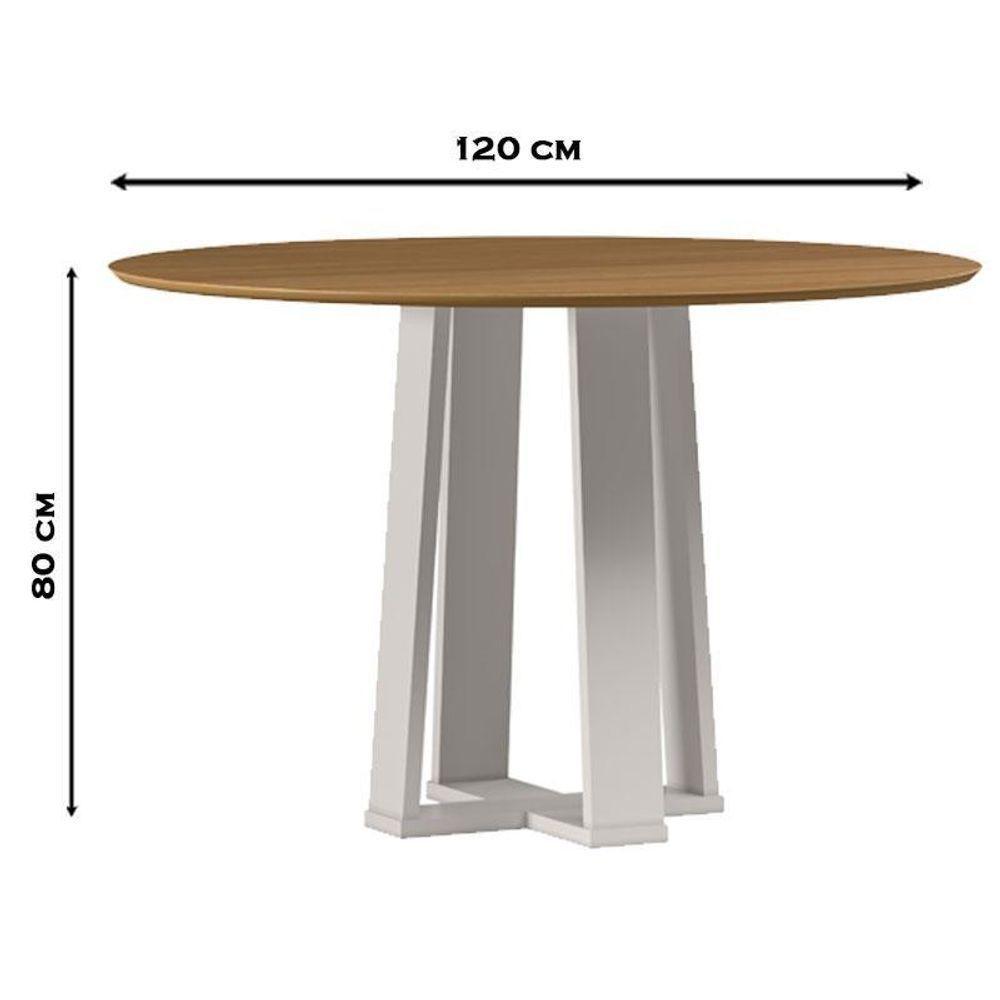 Mesa De Jantar 120 Cm Isabela Sem Vidro Off White Ype – New Ceval - 2