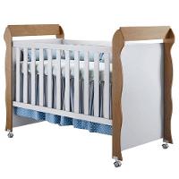 Berço Mirelle E Cômoda Mariah Branco Acetinado Amadeirado Com Colchão – Carolina - 2