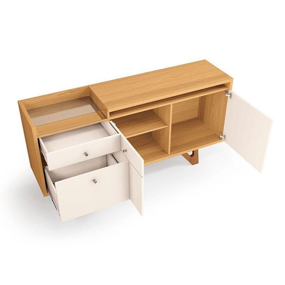 Buffet Soft E Cristaleira ópera Off White Cinamomo – Hb Móveis - 3