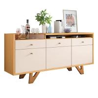 Buffet Soft E Cristaleira ópera Off White Cinamomo – Hb Móveis - 2