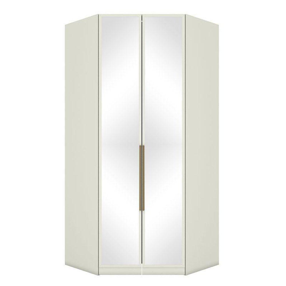 Armário De Canto Closet 2 Portas Com Espelhos Seletto Areia - Henn - 1
