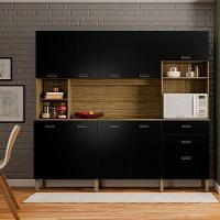 Cozinha Intense 10 Portas E 2 Gavetas Freijó Nero - Kits Paraná - 3